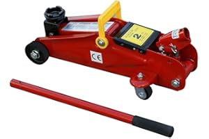 GRECOSHOP Cric - Sollevatore - Martinetto idraulico a carrello 2T/2000Kg alzata massima 320 mm (Cod.:1106)