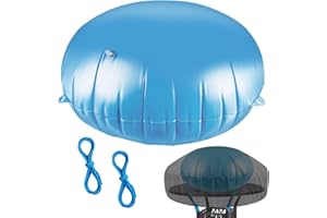 Kovshuiwe Dome Patio Furniture Cover Airbag- 110cm Dia Reusable Weather Resistant Dome Airbag with Ropes to Fix- Picnic Table Airbag Patio Table Cover Support for Outdoor Patio Furniture, Blue (1)