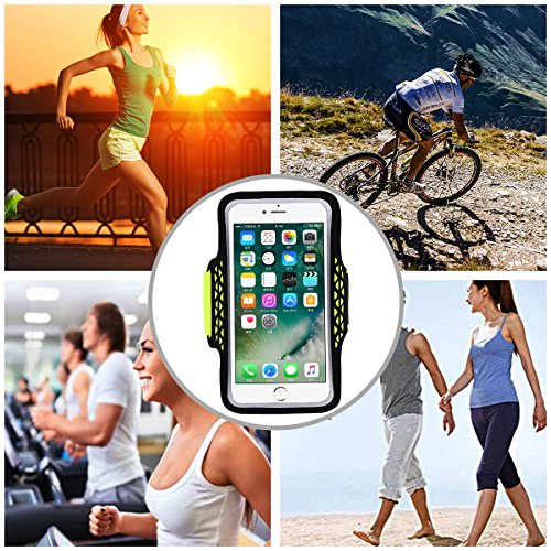 Haissky deporte running Brazalete Armband  a prueba de sudor brazalete para iPhone 7 6 6s 5 5s 5c Samsung Galaxy S5 S6 con ID tarjeta de Cr  dito Dinero Soporte  para 4 7 -5 2  tel  fono