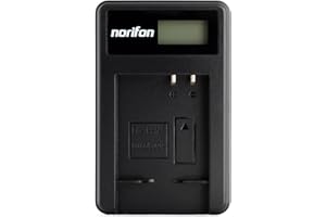 Norifon CGA-S005 LCD USB Ladegerät für Panasonic Lumix DMC-FS1, DMC-FS2, DMC-FX01, DMC-FX07, DMC-FX10, DMC-FX12, DMC-FX150, DMC-FX180, DMC-FX3, DMC-FX50, DMC-FX8, DMC-FX9, DMC-LX1 Kamera und Mehr