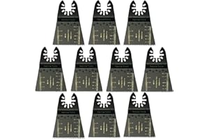 RENNIE TOOL COMPANY Pack of 10 x 65mm Wide Coarse Oscillating Multi Tool Blades/Wood Cutter Saw Blades Set Compatible with Dremel Fein Multimaster Makita Stanley Worx Dewalt Multi Tool Etc Oscillating Multitool Blade
