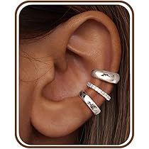 Ear Cuff A Clip In Rame Placcato, Senza Piercing. Orecchini Donna Chunky, Ipoallergenici, Eleganti. Perfetti Per Cartilagine, Regalo Di Lusso Per Compleanni E Feste.