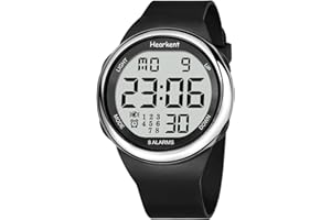 Hearkent Waterproof 8 Vibrating Alarms Watch Medicine Pill Reminder Watch for Elderly Seniors LCD Large Numbers with Backlight