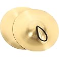 Vaguelly 6 Inch Hand Cymbals - Pair Of Copper Finger Cymbals With Straps For Marching Band & Percussion