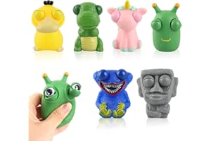 WDJLNZB 6 sztuk gąbczasta zabawka antystresowa w biurze, gąbczasta zabawka do prasowania, zabawna zabawka do szczypania trawy robaka i stres, sensoryczna zabawka do prasowania, łagodząca stres i lęk