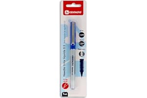 Centauro - Penna a punta ago, Needle 0,5 mm, inchiostro liquido, colore blu, grande pressione, tratto sottile, meno pressione durante la scrittura, perfetto come materiale scolastico