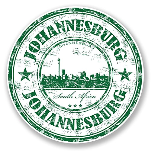 2 x Johannesburg Südafrika Vinyl Aufkleber Aufkleber Laptop Reise Gepäck Auto Ipad Schild Fun # 6796 - 10cm/100mm Wide