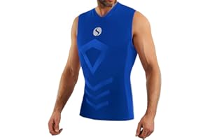 Sesto Senso Hombre Camiseta Sport Cuello Pico Camiseta Térmica Sin Mangas
