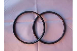 CRAFTYTHINGS Crafty Things 1 Pair of Round Plastic Bag Handles - Black Coloured - 13cm Diameter