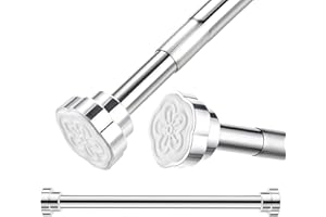 Yulang Asta Telescopica Estensibile, Bastone per Tende Acciaio Inossidabile, 40-55cm, Lunghezza Regolabile, Senza foratura, Asta per Tenda da Doccia, Asta Appendiabiti, per Armadio Balcone Porta