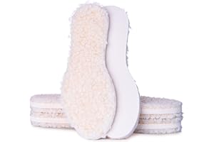 SULPO Plantillas de Invierno - Capa Superior de Lana de Oveja Natural y parte Inferior de Espuma de Látex - Calientes, Absorben Impactos, Duraderas - Térmicas Aislantes - Tallas: 36-46, Pack 3 Pares