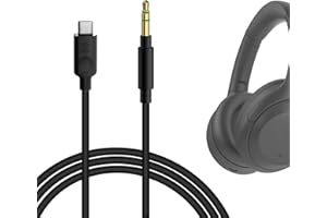 GEEKRIA QuickFit kabel USB-C na audio kompatybilny z Sony WH-1000XM5 WH-1000XM3 WH-1000XM4 WH-XB700 WH-XB910N, kabel typu C, przewód audio Aux do Pixel 6/5/4a, S20+, Note 10/20 (1,7 m)