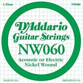 Daddario Nw060 Elektro Ve Akustik Tek Tel, 5Li Paket, (Kalin Mi),