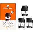 Sonder Q Vape Pods 0.6 for Geekvape Sonder Vape Pods E Cigarettes Pod Geekvape Sonder Q Pods Sonder Vape Kit, Geek Vape Sonder Q Refillable Pod 2ml Cartridge Geekvape Wenax, No Nicotine, 3 pack 0.6ohm