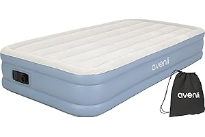 ‎AVENLI AVENLI Luftmatratze Luftbett selbstaufblasend für 1 Person 191x99x33cm aufblasbare Matratze Gästebett mit integrierter Pumpe hohe Liegefläche beflockte Oberfläche für Camping & Zuhause