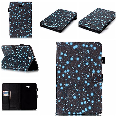 Sunroyal Series mit Karte Halterung Leder Wallet KlapphÃ¼lle Flip Book Case Wickelfalz PU Ledertasche mit TPU Silikon RÃ¼ckseite SchutzhÃ¼lle + HD Displayschutzfolie fÃ¼r Samsung Galaxy Tab A 10.1 T580N/ T585N