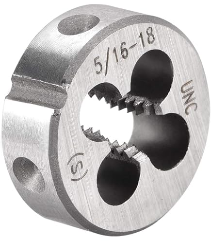 Burkit 1-1/16-16 UN Tap And Die Set – Right Hand, HSS Tap & Alloy Steel Die, Straight Flute For Metal Threading