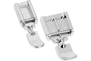 GREACESRIO Pieds de Machine à Coudre, Pied à Fermeture éclair à Clipser, Fermeture à Glissière Compatible avec Tous Les modèles à Tige Basse Snap-on, Pied de biche pour Singer, Brother, Babylock, Euro-Pro