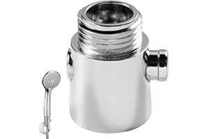Ganquer Shower Shut Off Valve, Water Flo w Control Valve, Shower Head Flo w Control Replacement Part for Shower Head,Shower Arm and Hand Shower or Bidet Sprayer (silver)