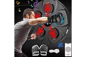 Cymwer Music Boxing Machine, Electronic Music Boxing Machine, Music electronic Wall target training equipment, Wall-mounted Bluetooth smart electronic fun Boxing Trainer (With Gloves)