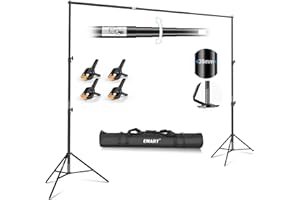 EMART Hintergrund Ständer 3x3m, Professionelles Hintergrundsystem Fotografie Heavy Duty Hintergrundständer Set mit Tragetasche, Fotohintergrund Stand für Produktfotografie