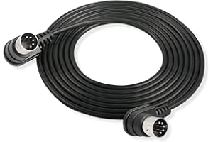 GINTOOYUN Cavo MIDI DIN ad angolo retto a 5 poli, ad angolo retto, 90 gradi, DIN 5 pin maschio a angolo retto 90 gradi, DIN 5 pin, cavo audio MIDI maschio per mixer musicale,dispositivo MIDI,ecc(3M)