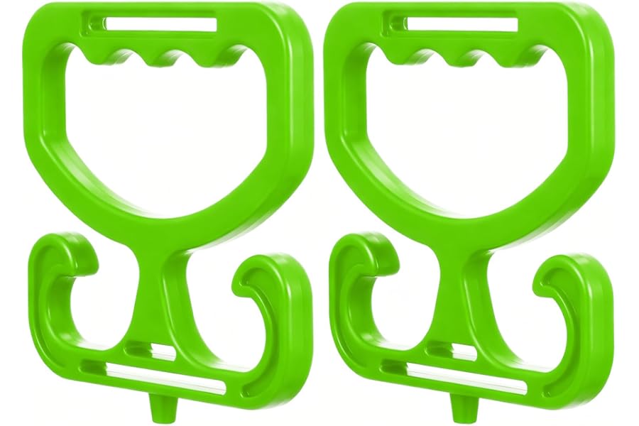 2 Pcs Grocery Bag Carrier Handle, Green Shopping Grocery Bag Holder for Easy Carrying, Each Bags Handle Holds Up to 80lbs, Shopper Accessories for Grocerys & Reusable Bags(Green)