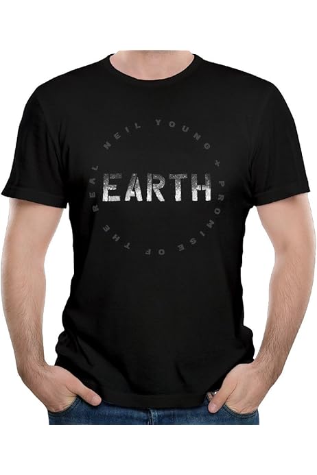 T\u0026Tat Men's Neil Young EARTH Tour 2016 Logo Short Sleeve T-shirt Large :  Amazon.co.uk: Fashion