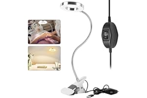 Relax love Lampe de Bureau 48 LED lampe pince USB Lampes de travail Protection des Yeux 8W LED Lampe de Lecture avec clip Lumière Blanc Froid et Chaud