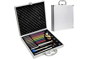 RATSTONE Stimmgabel,Stimmgabel Neurologie, 10er Set mit Sockel + 2 Silikonhämmer und Reinigungstücher, Ideale Stimmgabeln für Heilung, Chakrenheilung, Klangheilung, Anti-Kompression.