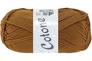 ‎LANA GROSSA LANA GROSSA Cotone | Baumwollbasicgarn | Handstrickgarn aus 100% Baumwolle | 50g Wolle zum Stricken & Häkeln | 125m Garn FB 37