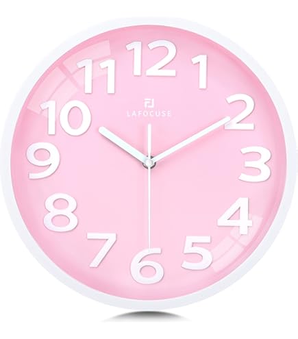 Orologio Da Parete TFA Dostmann CONTOUR - Design Moderno Bianco-Rosso, Quadrante A Due Livelli - Foto 3