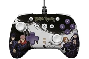Konix Jujutsu Kaisen Mando con cable para Nintendo Switch, Switch 2 y PC - Función de vibración - Cable de 3 m - Negro