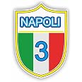 AMA SHOP Adesivo Sagomato Napoli Campioni D'Italia mod.2 |4° Scudetto | Sticker per Casco, Moto