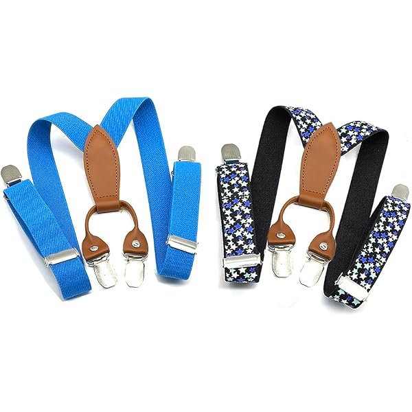 Set Di Bretelle E Papillon Per Bambini – Regolabili Con Clip In Metallo, Adatto Da 1 A 14 Anni, Colore Arcobaleno Chiaro