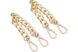 PH PandaHall 2pz Catena Corta Dorata per Borsa 21cm Catena di Estensione per Borsa, Catene di Decorativa per Borse in Alluminio per Donne Borse a Tracolla Fai Da Te
