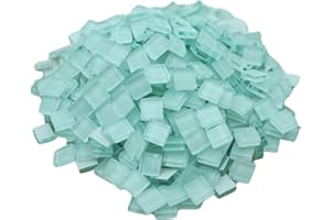 Yuvori 0,5 kg quadratische Kristallmosaikfliesen 1 cm DIY für Badezimmer, Wohnzimmer, Küche, Balkon (weiß)