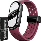 Rongep Xiaomi ile Uyumlu Mi Band 10/9/8 i&ccedil;in Nefes Alabilen Silikon Air Loop Smart Band10 Kordon Manyetik Toka Mekanizmalı De