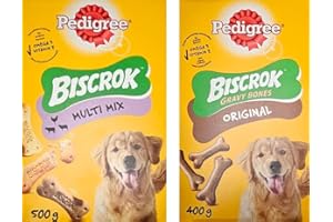 SKVDNTRADE8 Pedigree Biscrok - Bone-Shaped, Multi-Mix Biscuits Dog Treats and Gravy Bones Biscuits Dog Treats (Bone-Shaped, Multi-Mix Biscuits + Gravy Bones)