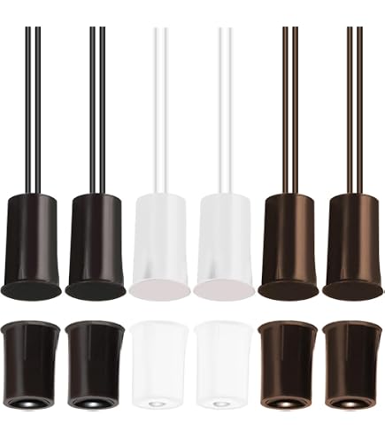 Gebildet 5-Pack Normally Closed Recessed Magnetic Reed Switch – Wired Security Sensor For Windows & Gates, Black, 10mm Sensing Distance