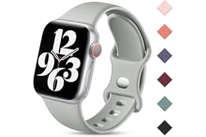 Charlam Pasek kompatybilny z zegarkiem Apple Watch 38 mm, 40 mm, 42 mm, 44 mm, 41 mm, 45 mm, 49 mm, dla mężczyzn i kobiet, miękki, silikonowy zamiennik paska do zegarka iWatch SE Series 9, 8, 7, 6, 5,