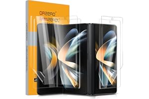 ORZERO NEWZEROL 4-częściowy ochraniacz ekranu kompatybilny z Samsung Galaxy Z Fold 4 5G, każdy 2-częściowy ochraniacz ekranu na ekran wewnętrzny i ekran zewnętrzny, folia ochronna TPU bez pęcherzyków