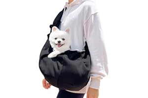 CELIODD Borsa Porta Cane,Marsupio Cane Taglia Piccola,Marsupio per Cani,Marsupio Gatto, Tracolla regolabile,Adatto per Cani e Gatti di Piccola Taglia,Animali Domestici Sotto i 7.5 KG,Nero