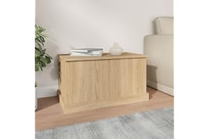 SECOLI Cassapanca Contenitore da Interno Baule Legno Contenitore Portaoggetti Rovere Sonoma 70x40x38 cm Legno Multistrato