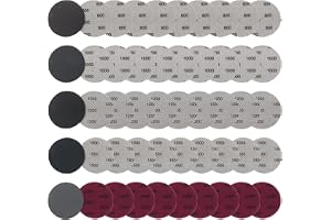 Slipskivor dyna, 50 stycken slippapper kardborreband 75 mm, 800/1000/1200/1500/2000/sorterade korn våta, torra slipskivor för