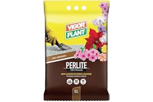 Vigorplant Perlite 100% Minerale Inerte a pH neutro favorisce la radicazione delle piante, ideale da miscelare con terreno - 5 Litri