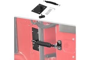 JIMEN Rear Door Check Strap Tailgate Stopper Limiter Compatible with Jeep Wrangler JK JKU 2007-2018 (Black)