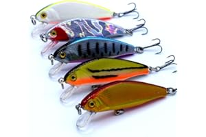trifyd ® - Leurre Truite Rivières 5cm, Le Pack de 5 Poissons Nageurs de pêche pour Petits carnassiers