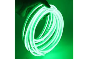 XUNATA 12V Flexible LED Neon Verde, 5m Impermeable 2835 Tira de LED Strip Light, Luz de la Cuerda para Exterior Fiestas Decoración Party Sign Publicidad Firmar