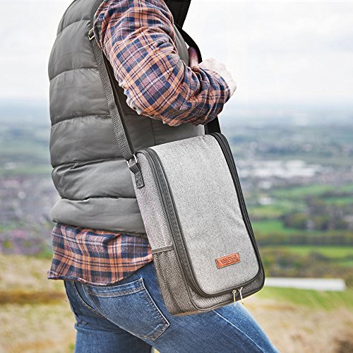 VonShef Weinträger für 2 Personen gewebt grau - 2